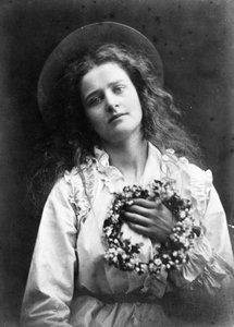 Pois sou a Rainha do Maio, Mãe, ilustração de "A Rainha May" de Alfred, Lord Tennyson, 1875 (impressão de albume)